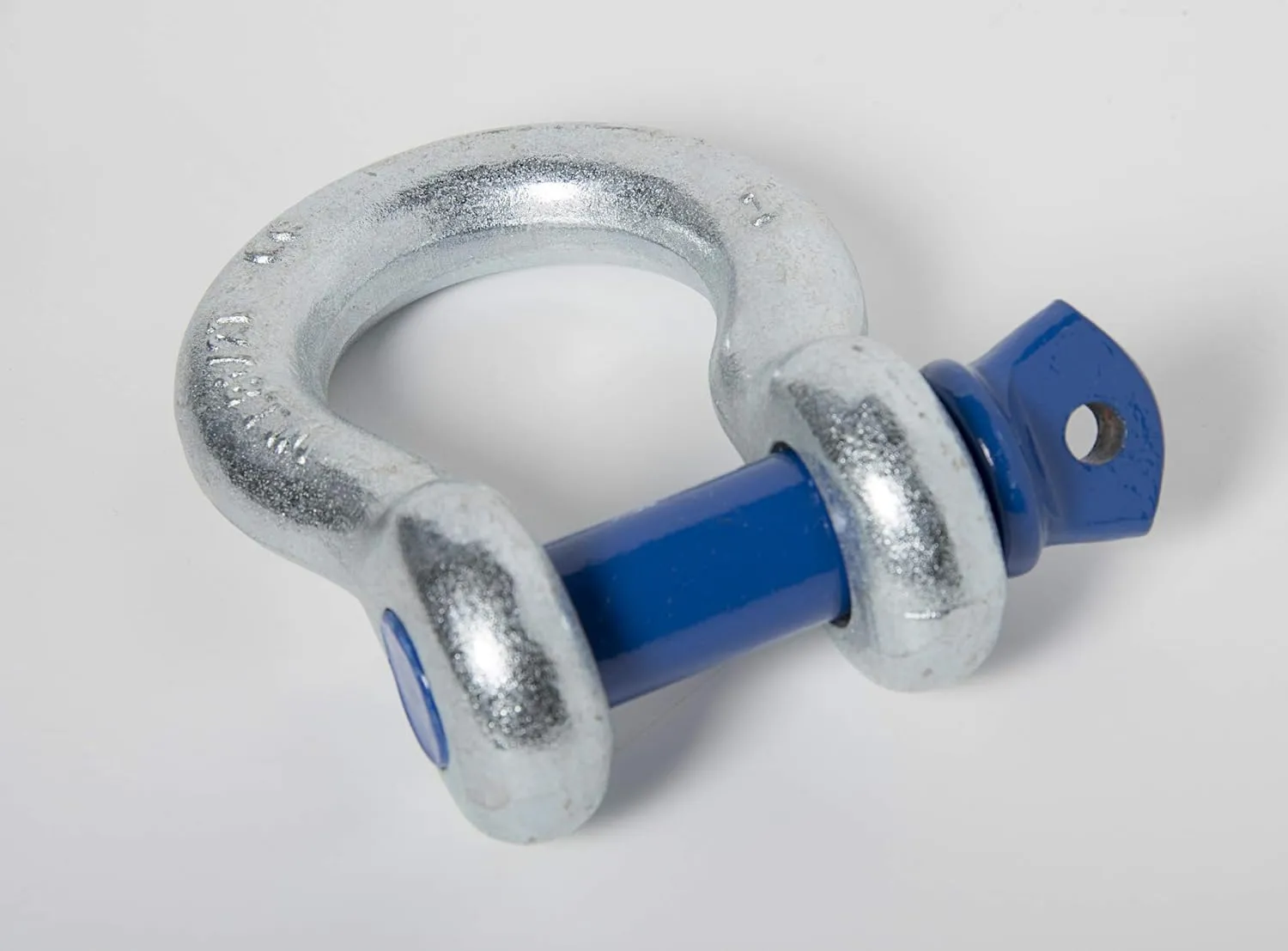 Bow Shackle 1" inch D-Ring 51 Ton 102000 Lbs Maximum Break Strength WLL Working Load Limit 8.5 Tons 18700 lbs 1-1/8' Screw Pin Heavy Duty Lifting Rigging Recovery (Galvanized/Blue)