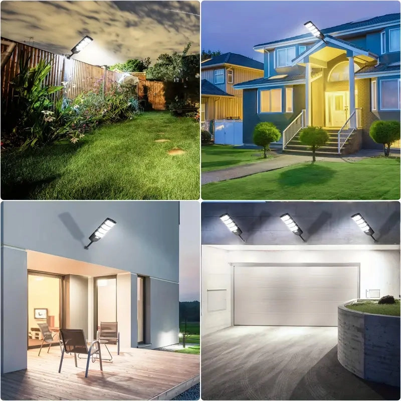 Bright Solar Street Light with Wide Angle Motion Sensor and Remote Control