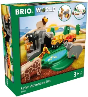 BRIO World 33960 - Safari Adventure Set - 26 Piece FSC-Certified Wooden Toy Train Set for Kids Ages 3 and Up | Imaginative Play | Educational | Compatible Railway Systems