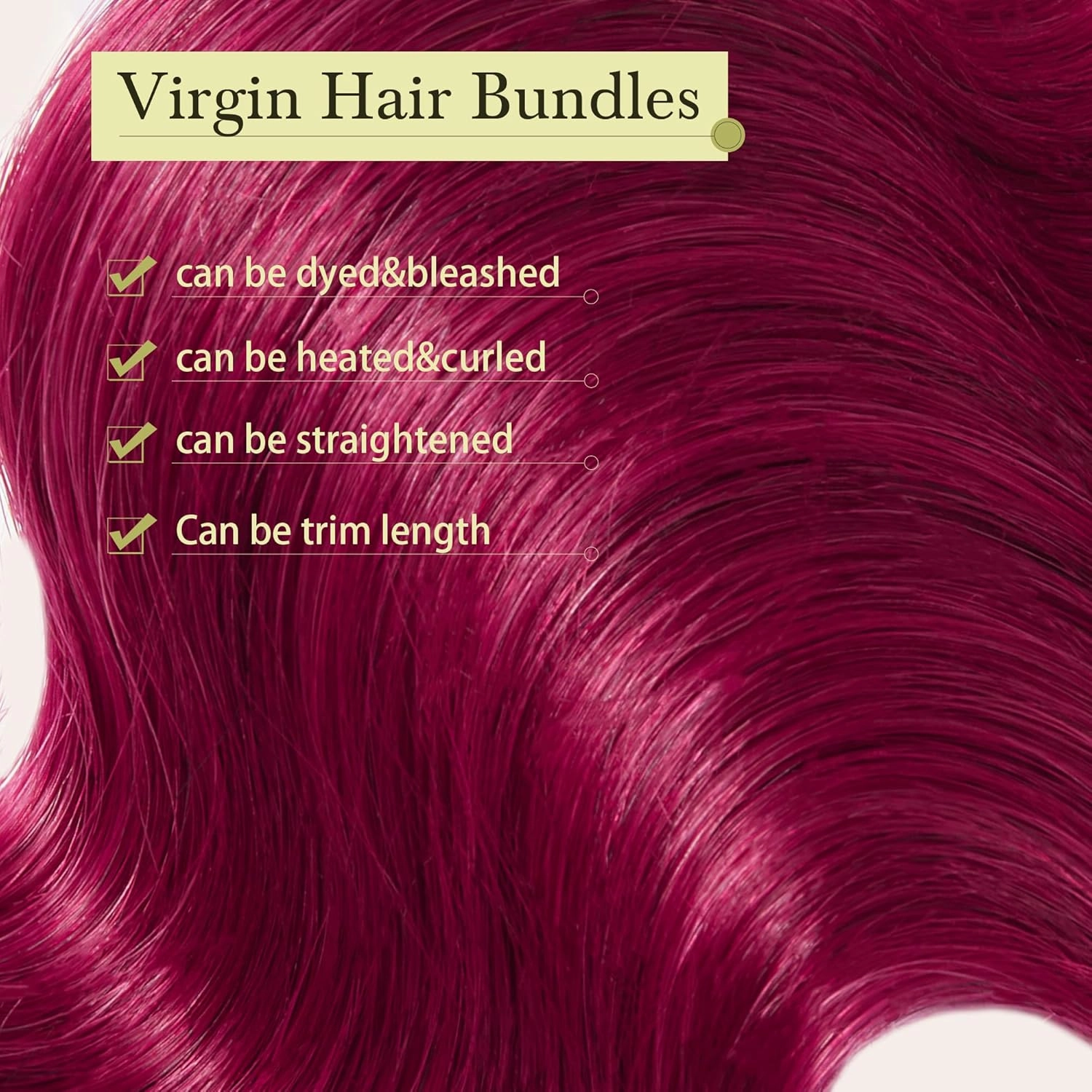 Burgundy Bundles Human Hair 4 Bundles 18 20 22 24 Inch Hair Extensions Burgundy Body Wave Human Hair Bundles 100% Unprocessed Brazilian Virgin Hair Quick Weave Red 99J