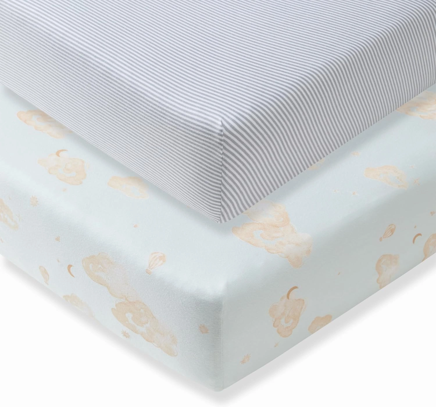 Burt's Bees Baby Essential Organic Cotton Fitted Crib Sheet, Breathable for Boy Girl Standard Crib & Toddler Mattresses