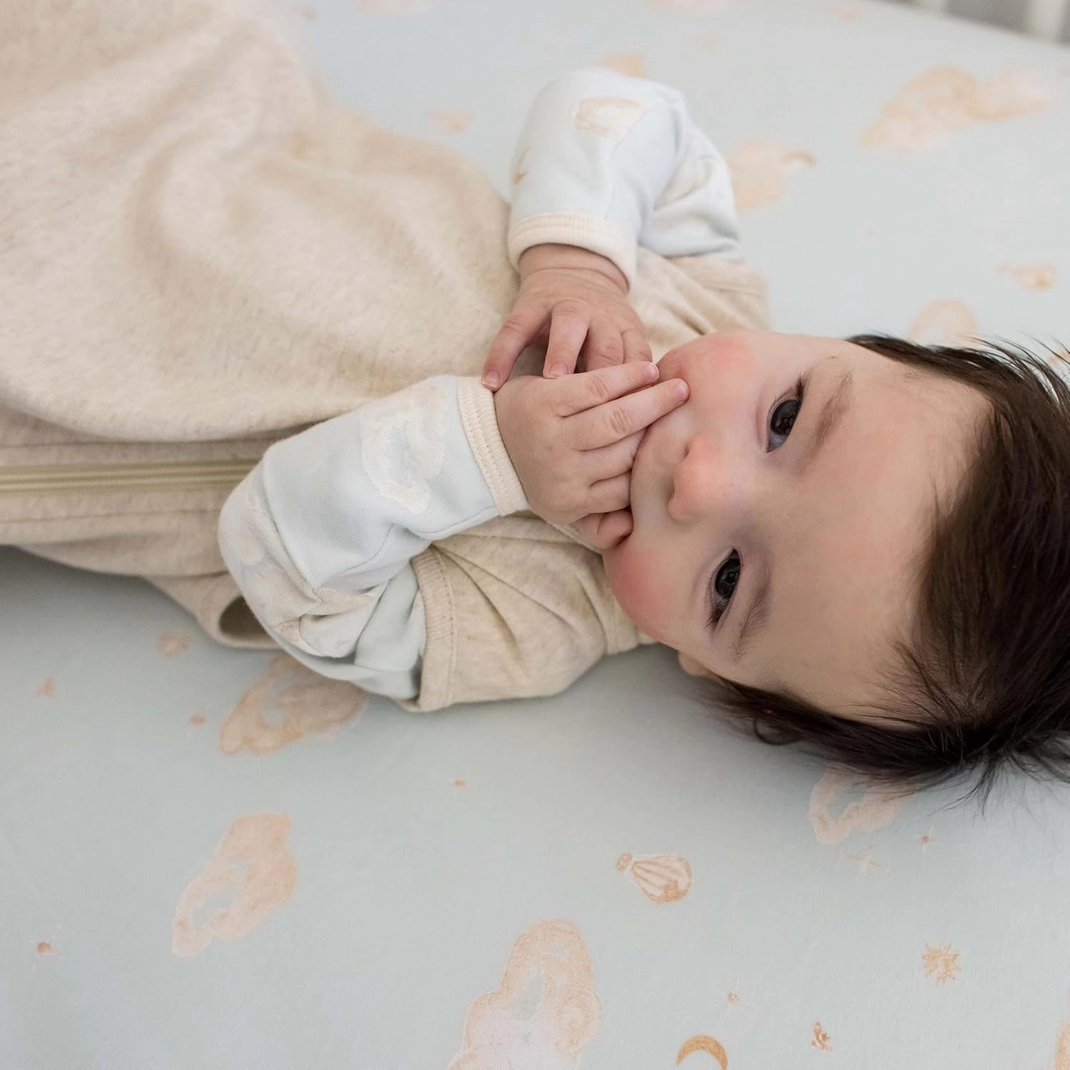 Burt's Bees Baby Essential Organic Cotton Fitted Crib Sheet, Breathable for Boy Girl Standard Crib & Toddler Mattresses