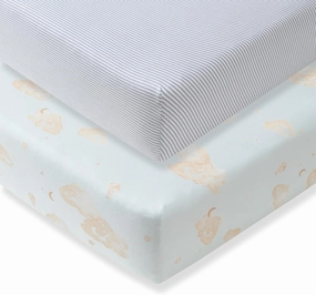 Burt's Bees Baby Essential Organic Cotton Fitted Crib Sheet, Breathable for Boy Girl Standard Crib & Toddler Mattresses