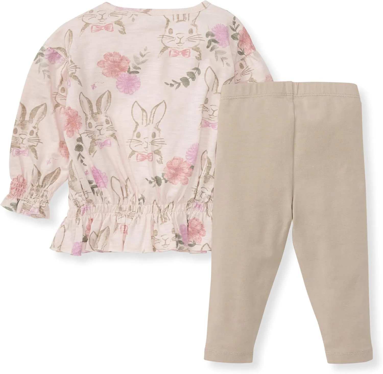 Burt's Bees Baby Baby Girls' Long Sleeve Top and Pant Set, 100% Organic Cotton
