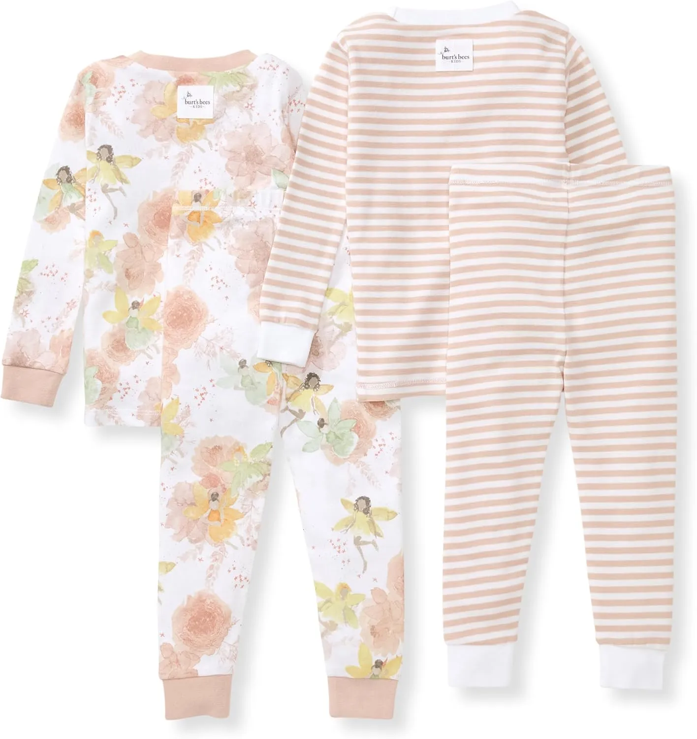 Burt's Bees Baby Baby Girls' Pajamas, Tee and Pant 2-Piece Pj Set, 100% Organic Cotton