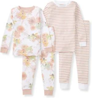 Burt's Bees Baby Baby Girls' Pajamas, Tee and Pant 2-Piece Pj Set, 100% Organic Cotton