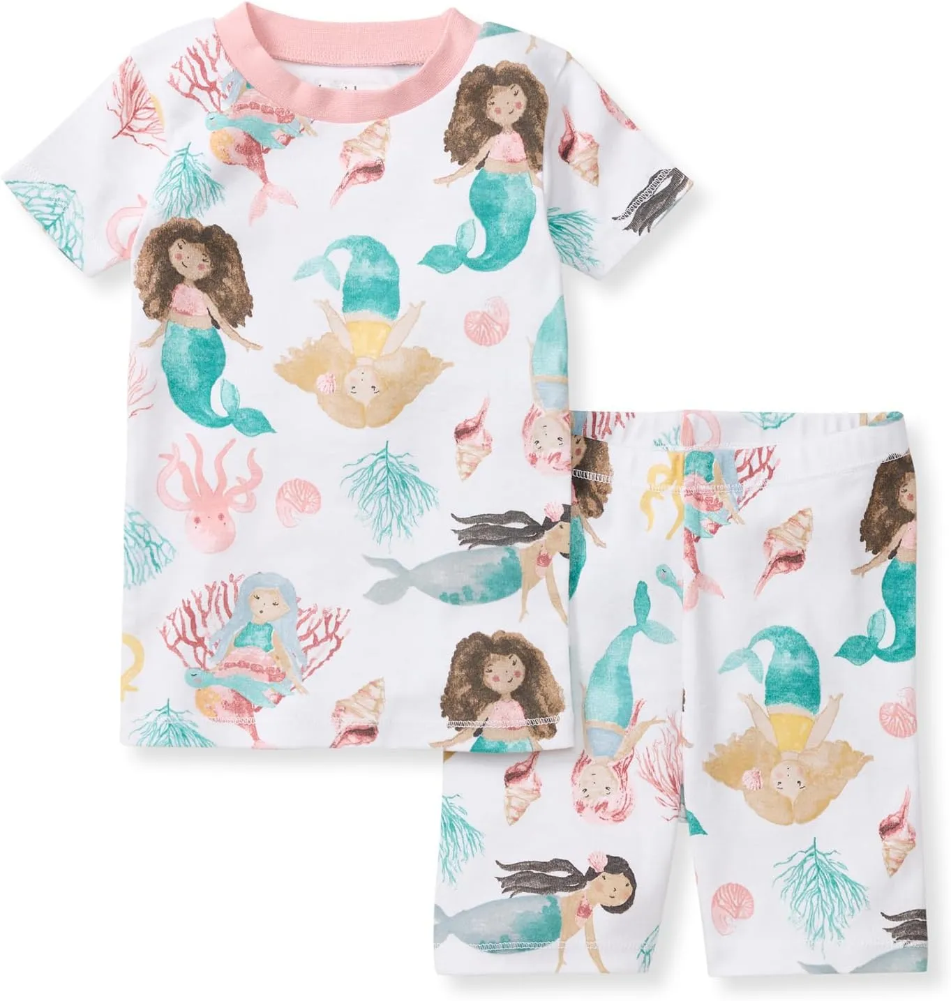 Burt's Bees Baby Baby Girls' Pajamas, Tee and Short 2-Piece Pj Set