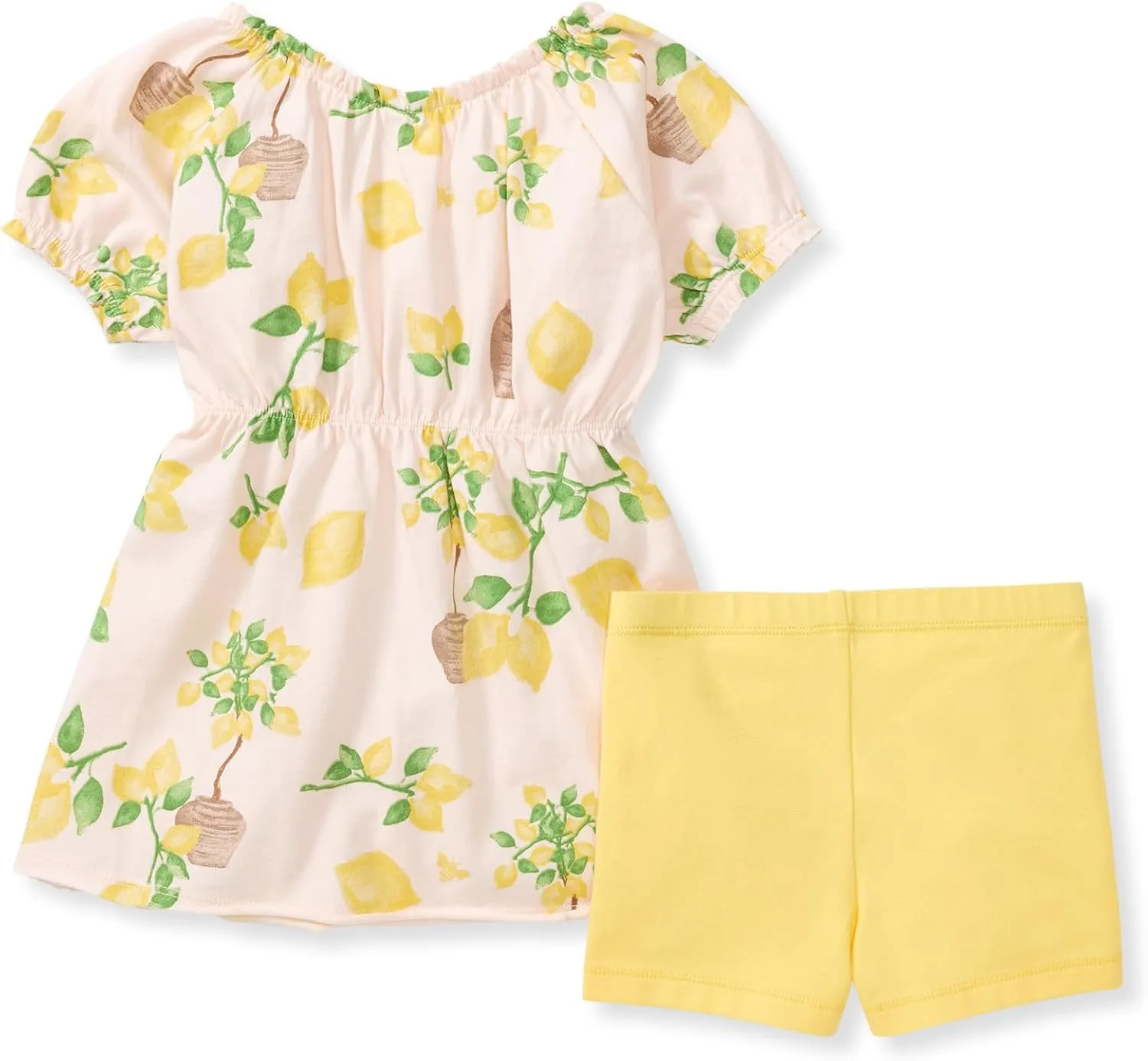 Burt's Bees Baby baby-girls Top and Shorts Set, Tunic and Shorts Bundle, 100% Organic Cotton