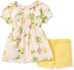 Burt's Bees Baby baby-girls Top and Shorts Set, Tunic and Shorts Bundle, 100% Organic Cotton
