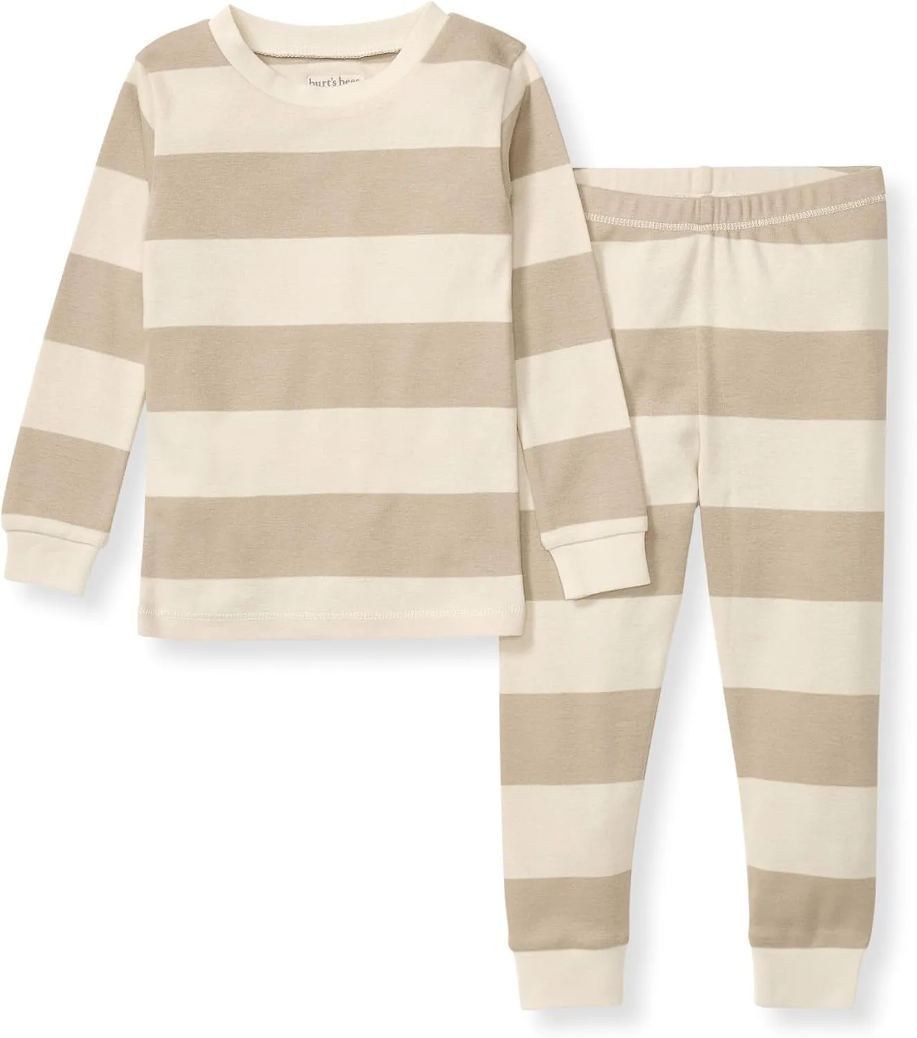 Burt's Bees Baby Infant and Boys' 2-Piece Long Sleeve Tee and Long Pant Cotton Pajama Set