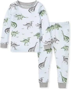 Burt's Bees Baby Infant, Little and Big Boys' 2-Piece Long Sleeve Tee and Pants Cotton Pajama Set