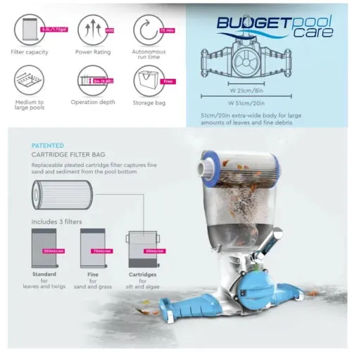 BWT PK Turbo Cordless Rechargeable Pool Vacuum