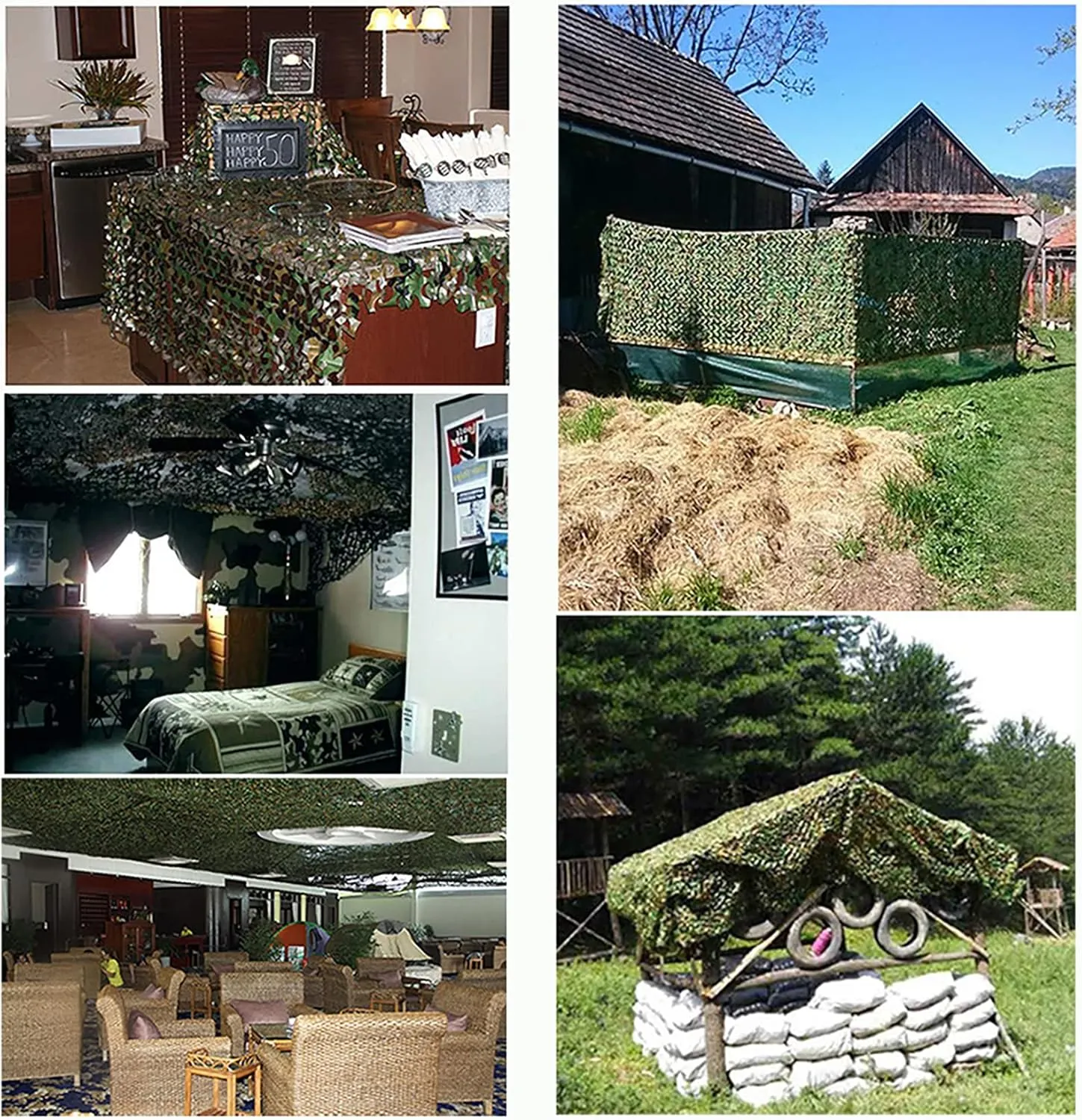 Camouflage Net Camo Netting Courtyard Decor Blinds for Photo Camp Sunshade Factory Farm Shelter Car Concealment Exhibit Party Backdrop Canopy Fence Ceiling Curtain Cover Paintball