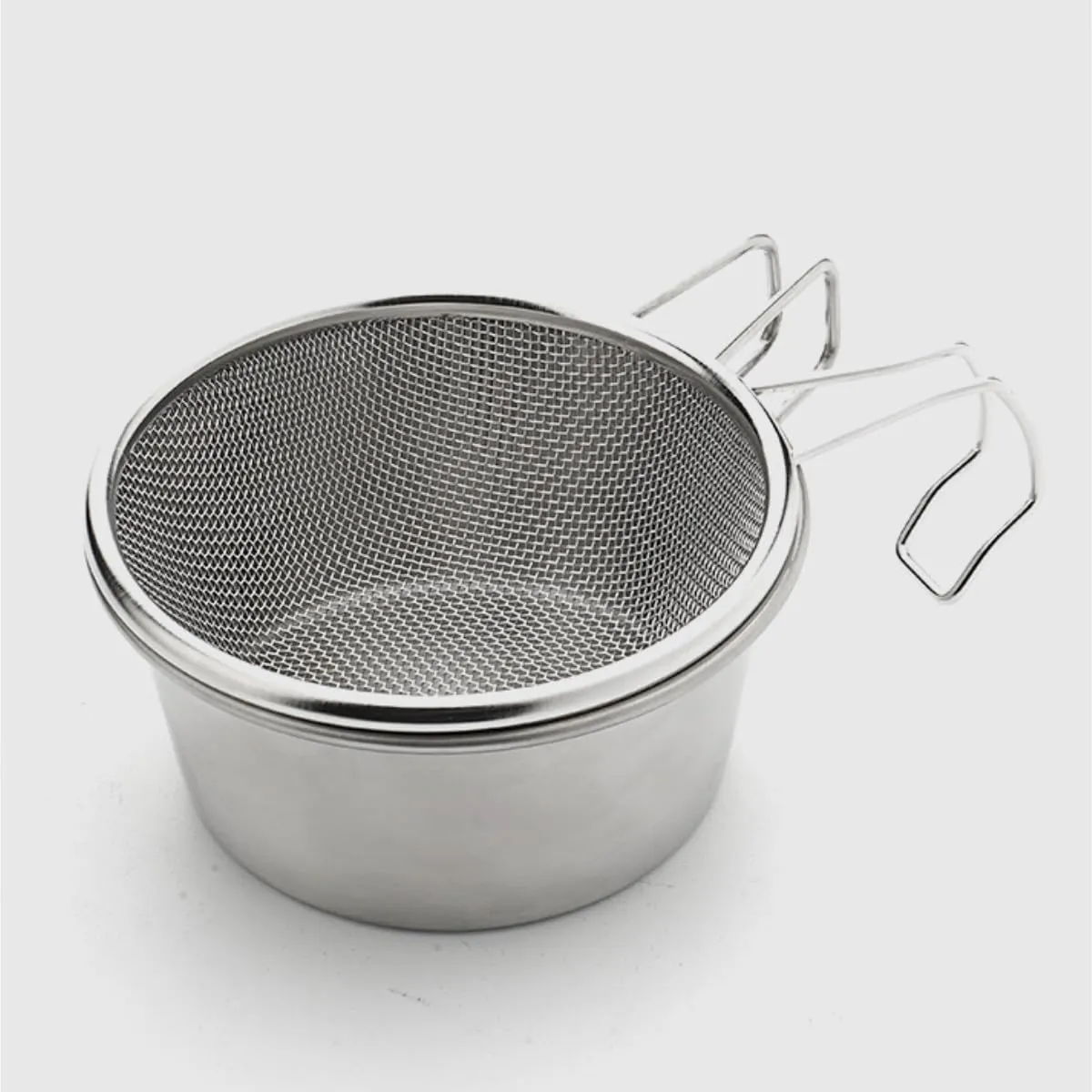 Camping Cookware 304 Stainless Steel Filter Camping Portable Net Fishing Outdoor Supplies Picnic Tool Set Survival Gear