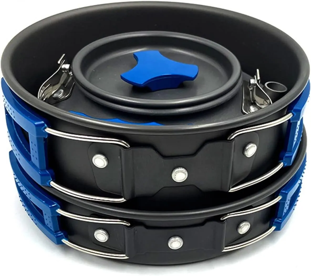 Camping Cookware Kit, Non-Stick Lightweight Pots Pan Set, Cookware Backpacking Kit for Camping, Outdoor Cooking and Picnic