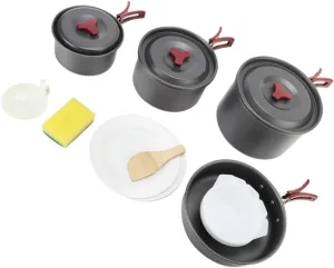 Camping Cookware Pot Folding Outdoor Cooking Set 4-5 Person Lightweight