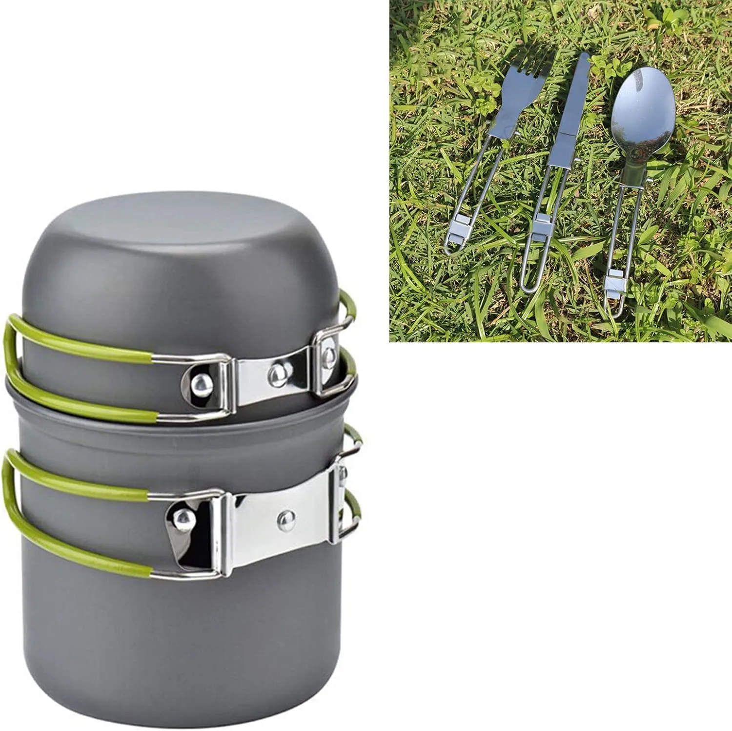 Camping Cookware Set Aluminum Camping Cookware Campfire Cooking Kit Survival Cooking Set Portable Cooking Equipment for Outdoor Camping