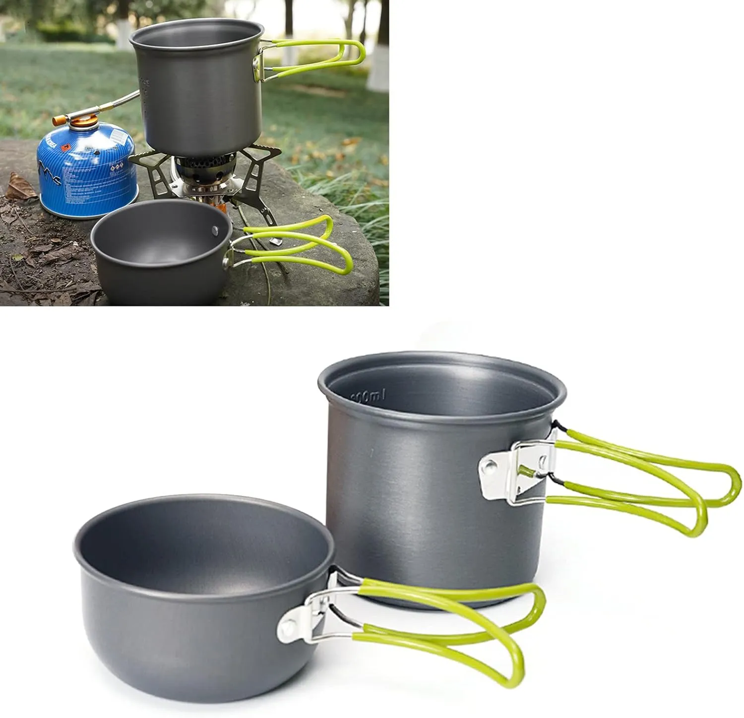 Camping Cookware Set Aluminum Camping Cookware Campfire Cooking Kit Survival Cooking Set Portable Cooking Equipment for Outdoor Camping