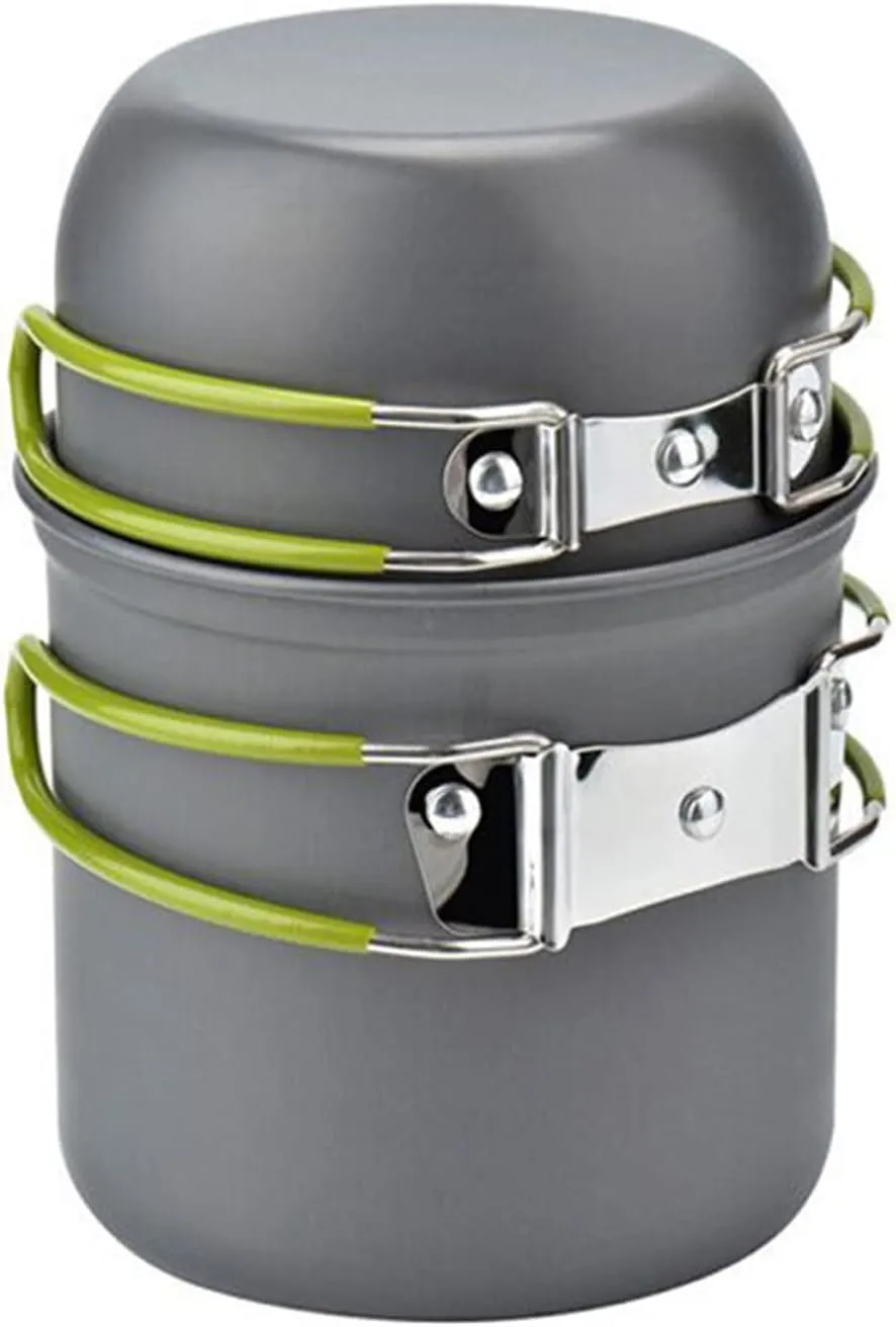 Camping Cookware Set Aluminum Camping Cookware Campfire Cooking Kit Survival Cooking Set Portable Cooking Equipment for Outdoor Camping