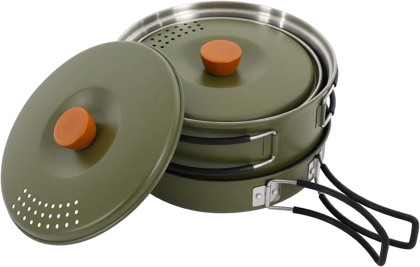 Camping Cookware Set, Camping Cooking Set, 304 Stainless Steel Camping Pots and Pans, with 1* Storage Bag, for Outdoor Activities