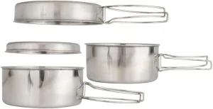 Camping Cookware Set for Campfire Portable 2-3 Person Hiking Cookware Bowl Stainless Steel