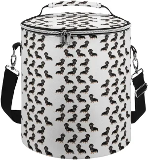 Camping Cooler Bag, Dachshund Weiner Pet Dogs Print Portable Ice Pack Outdoor Cooler Bag Picnic Cooler Bag Foldable Cooler Bag, style