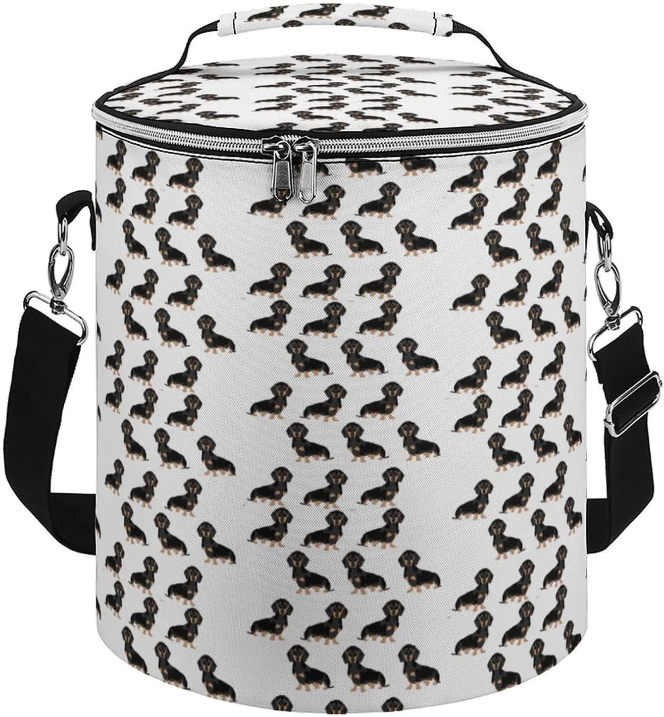 Camping Cooler Bag, Dachshund Weiner Pet Dogs Print Portable Ice Pack Outdoor Cooler Bag Picnic Cooler Bag Foldable Cooler Bag, style