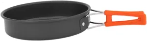 Camping Frying Pan Round Cooking Pot Versatile Folding Handle Non-Stick Frying Pan Camping Skillet for Picnic Backpacking, S