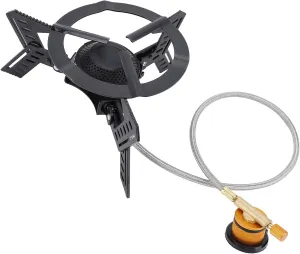Camping Stove Outdoor Portable Camping Gas Stove, Split Foldable Cassette Stove with Quick Ignition System for Outdoor, Mini Camping Cookware Split Furnace for Picnic Hiking