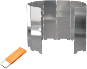 Camping Stove Windscreen, 12-Plate Aluminum Wind Guard Shield, Foldable Portable Design