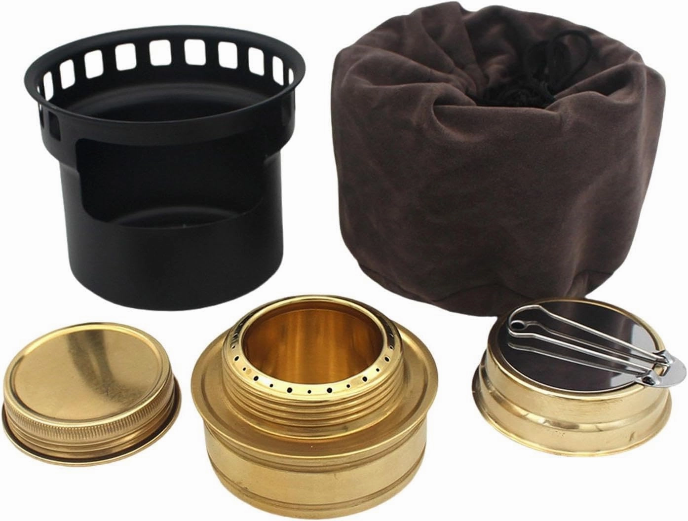 Camping Alcohol Furnace Compact Stable Aluminum Alloy Spirit Burner Portable for Cooking Utensils Outdoor Activities Picnic