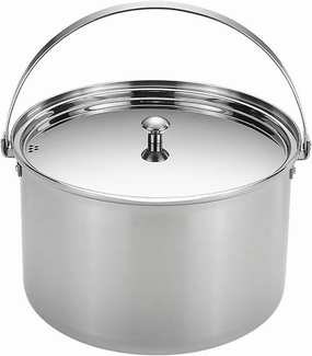 Camping Cookware, Stainless Steel Camping Pots, Backpacking Cookware 5.9L Suitable for Picnics, Kitchens, Hiking