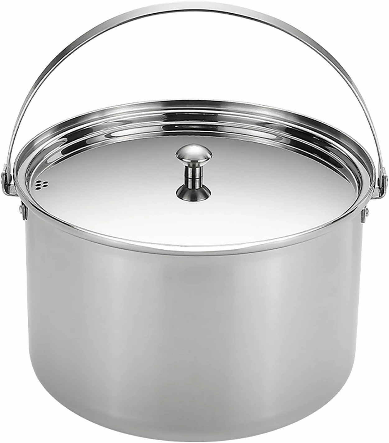 Camping Cookware, Stainless Steel Camping Pots, Backpacking Cookware 5.9L Suitable for Picnics, Kitchens, Hiking