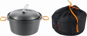 Camping Pot Cooking Pot with Lid Soup Pot Stainless Steel Cookware Outdoor Pot for Barbecue Kitchen Backpacking Hiking Travel
