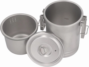 Camping Pot Stainless Steel Cooking Pot Multifunction Portable Camp Cookware Steaming Boiling for Outdoor Camping