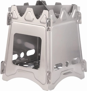 Camping Stove, Stainless Steel Folding Burning Stove Lightweight Pocket Wood Stove for Outdoor Hiking Camping Picnic BBQ