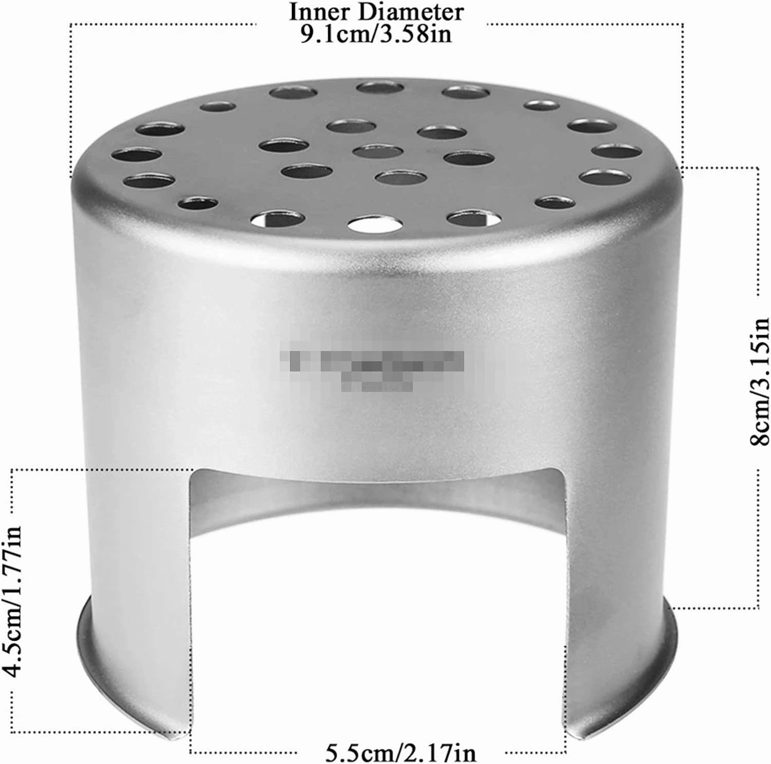 Camping Stove Wood Camping Stove Ultra-Lightweight Titanium Backpacking Stove (Color : Silver, Size : 80 * 91mm) (Silver 80 * 91mm)