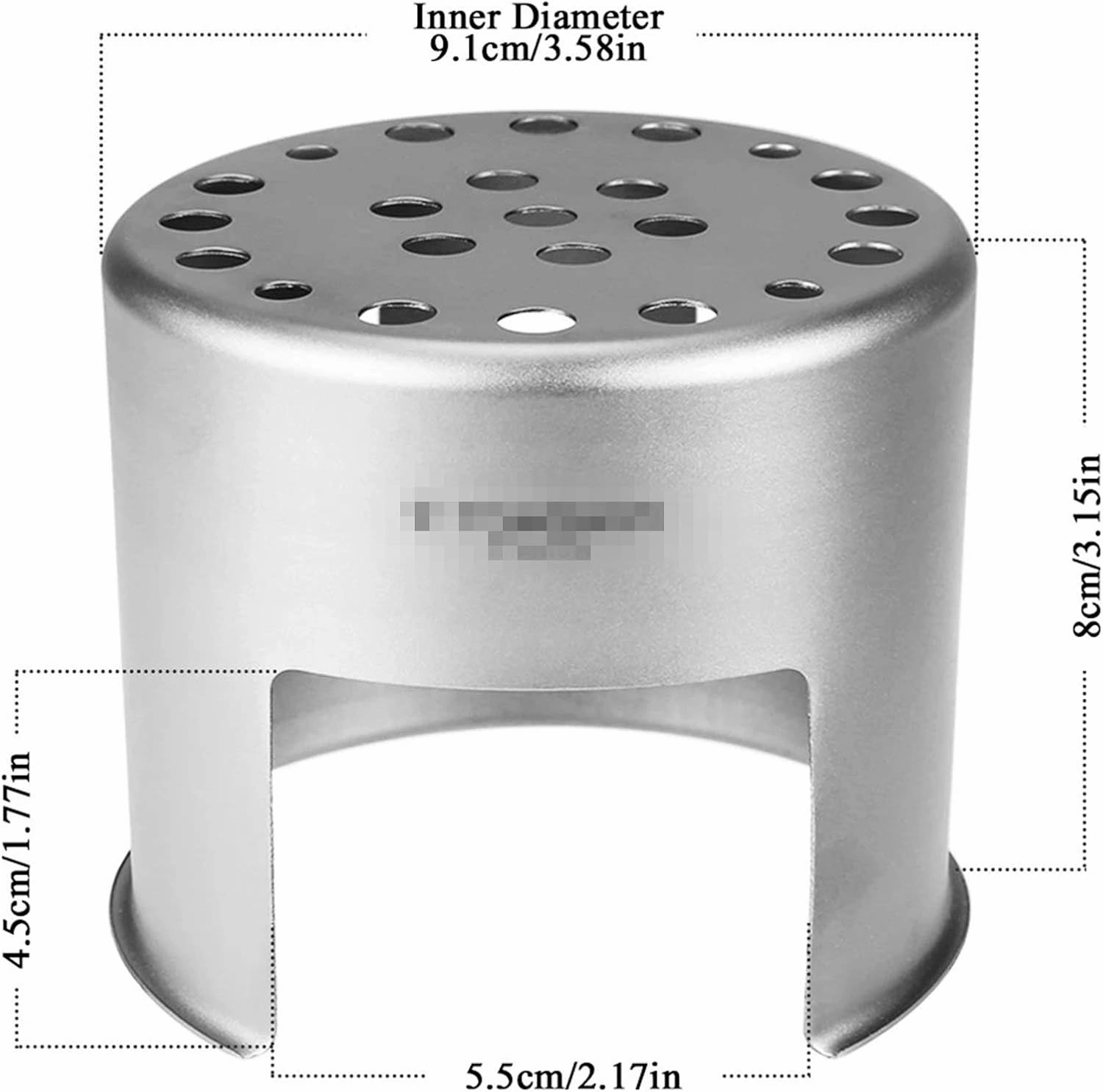 Camping Stove Wood Camping Stove Ultra-Lightweight Titanium Backpacking Stove Outdoor Camping Stove (Color : Silver, Size : 80 * 91mm) (Silver 80 * 91mm)