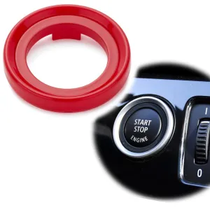 Car Engine Start Stop Ignition Key Ring Frame Replacement for BMW 1 3 5 Z4 X1 X3 Series E87 E81 E90 E92 E93 E89 E60 E84 E83(B Model,Red)