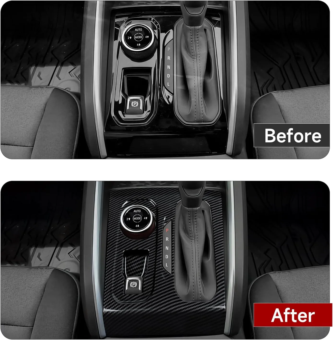 Car Gear Shift Control Panel Sticker ABS Carbon Fiber Decal Interior Trim Cover for Chevrolet Colorado/GMC Canyon 2023 2024 2025 Accessories
