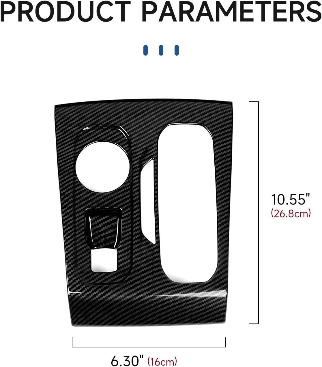 Car Gear Shift Control Panel Sticker ABS Carbon Fiber Decal Interior Trim Cover for Chevrolet Colorado/GMC Canyon 2023 2024 2025 Accessories