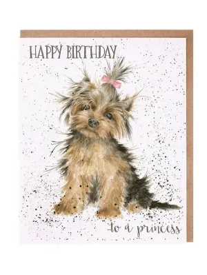 Card - AOC026 - Happy Birthday to a Princess - Yorkie