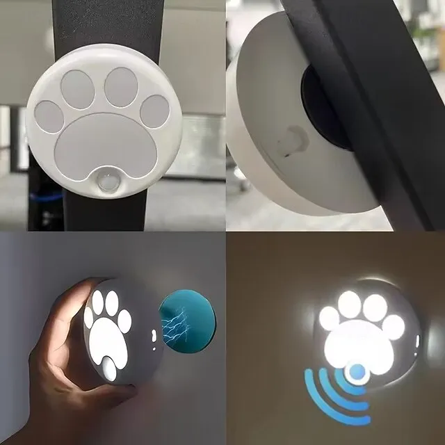 Cat LED Night Light USB Rechargeable with Motion Sensor, Dimmable Desk Lamp for Bedroom, Bedside, Kitchen, Closet and Stairs 1pc