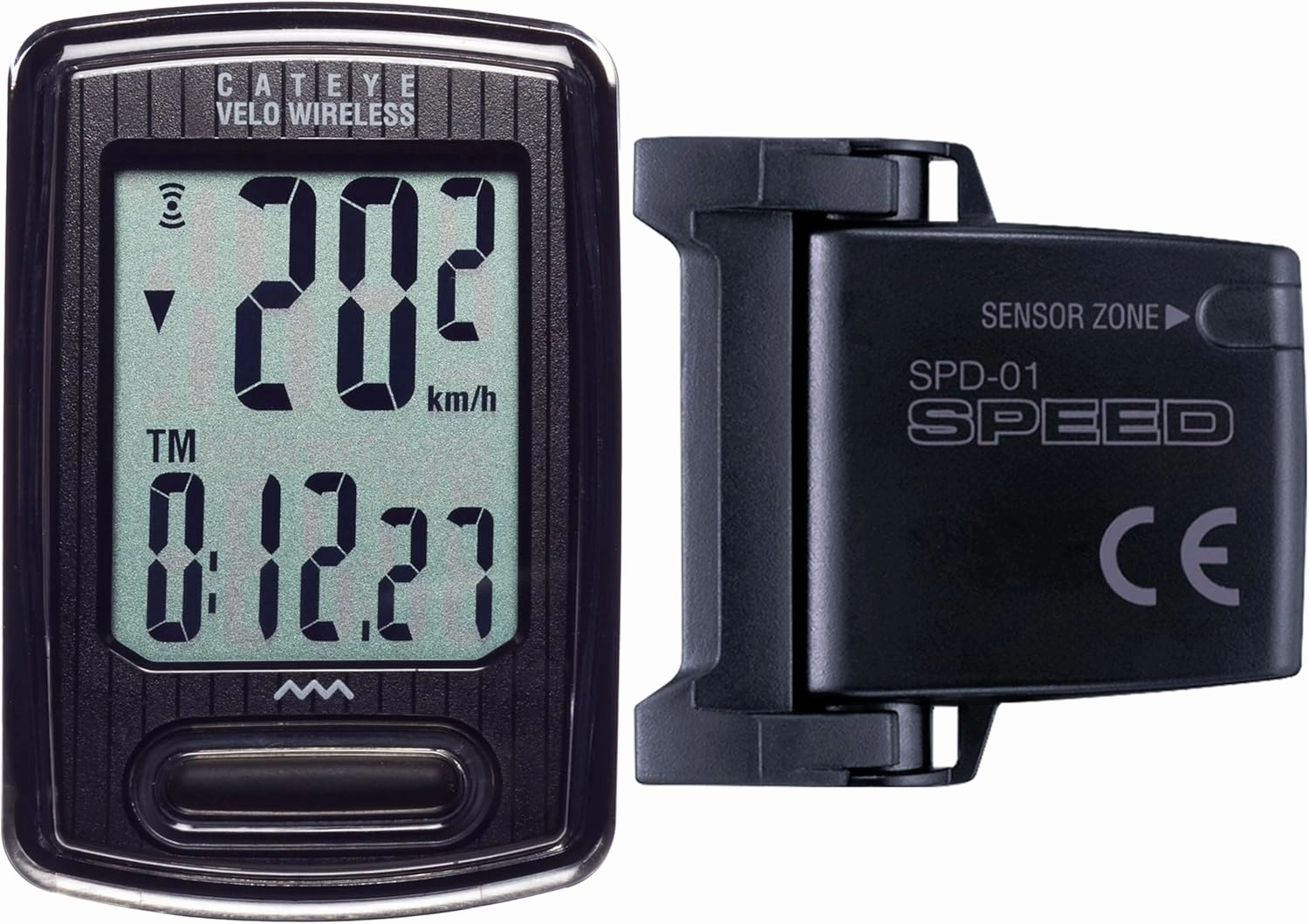 CATEYE Velo Wireless Bike Computer – Analog Wireless Cyclocomputer, Speedometer & Odometer, Calorie Tracking, Zip-Tie Mount, Auto Start/Stop, Programmable Odometer, Easy Setup for All Bikes
