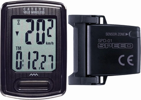 CATEYE Velo Wireless Bike Computer – Analog Wireless Cyclocomputer, Speedometer & Odometer, Calorie Tracking, Zip-Tie Mount, Auto Start/Stop, Programmable Odometer, Easy Setup for All Bikes