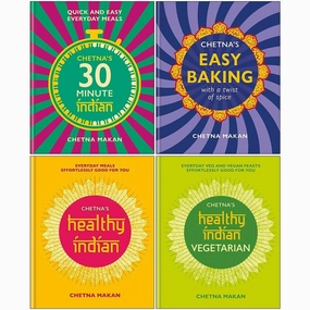 Chetna Makan 4 Books Collection Set (30-minute Indian, Easy Baking, Healthy Indian)