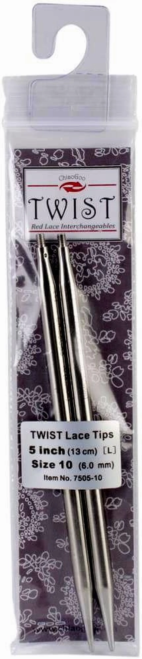 ChiaoGoo Needle Tips 5 inch (13cm) for Twist Red Lace Interchangeable Set Size US 13 (9mm) 7505-13