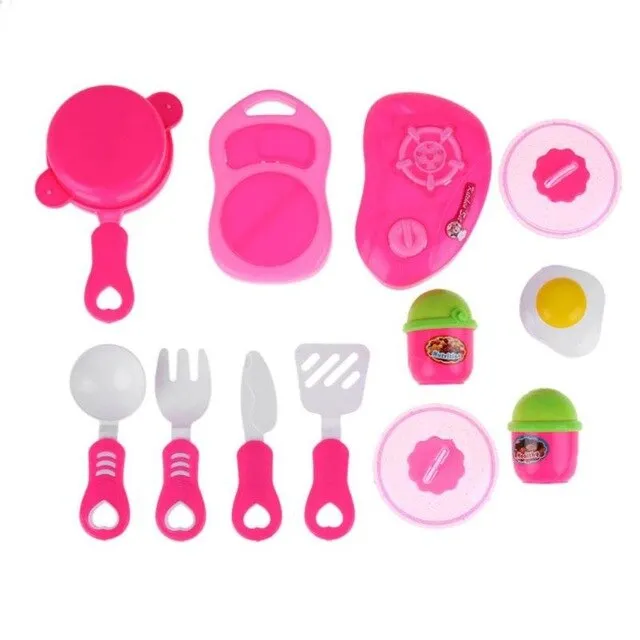 Children's Plastic Kitchen Pretend Cooking Toy Set