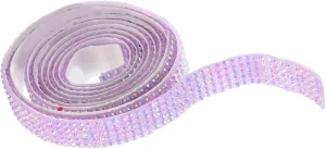 CIMAXIC Bling Rhinestone Strips Roll Self-Adhesive Resin for DIY Car and Clothing Dec