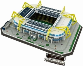 Classic Football Stadium Puzzle,3D Puzzle Soccer Club Venues,3D Paper Model Building Puzzle Kit, Soccer Stadium Souvenir Gift,Handmade Puzzle Ornaments，Cardboard Model (Signal Iduna Park)